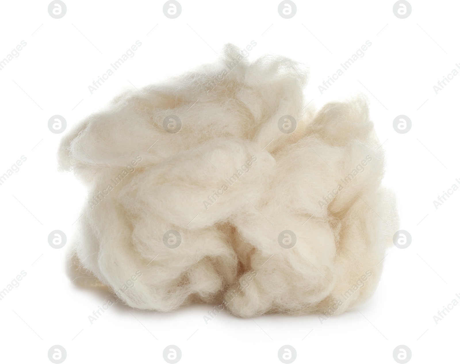 Photo of Heap of soft wool isolated on white