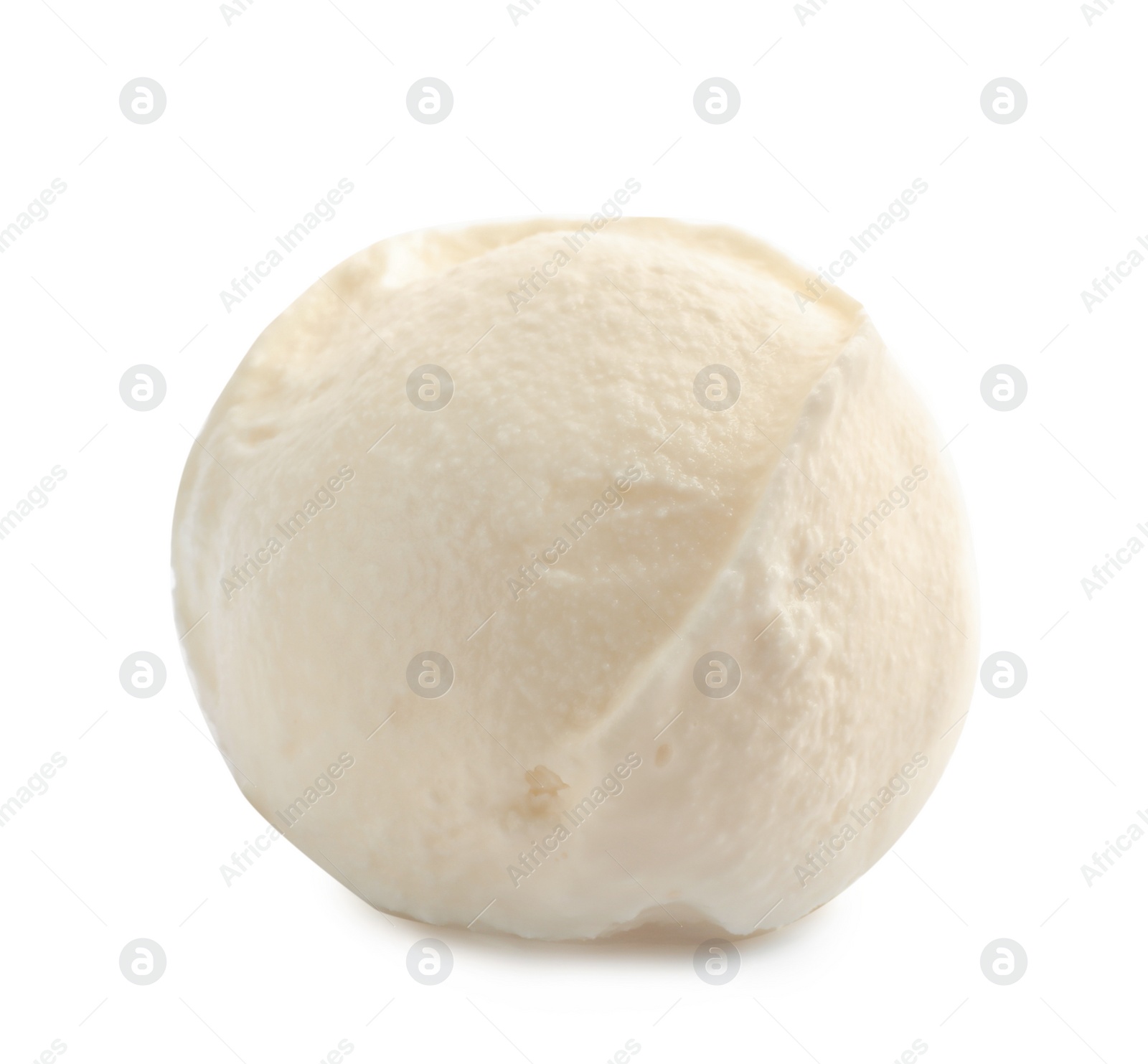 Photo of Scoop of delicious ice cream on white background