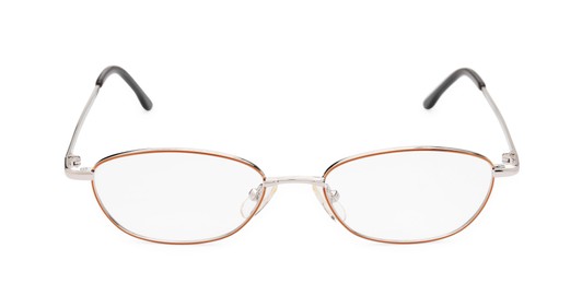 Photo of Stylish pair of glasses isolated on white