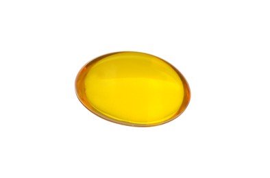 One vitamin capsule isolated on white. Health supplement