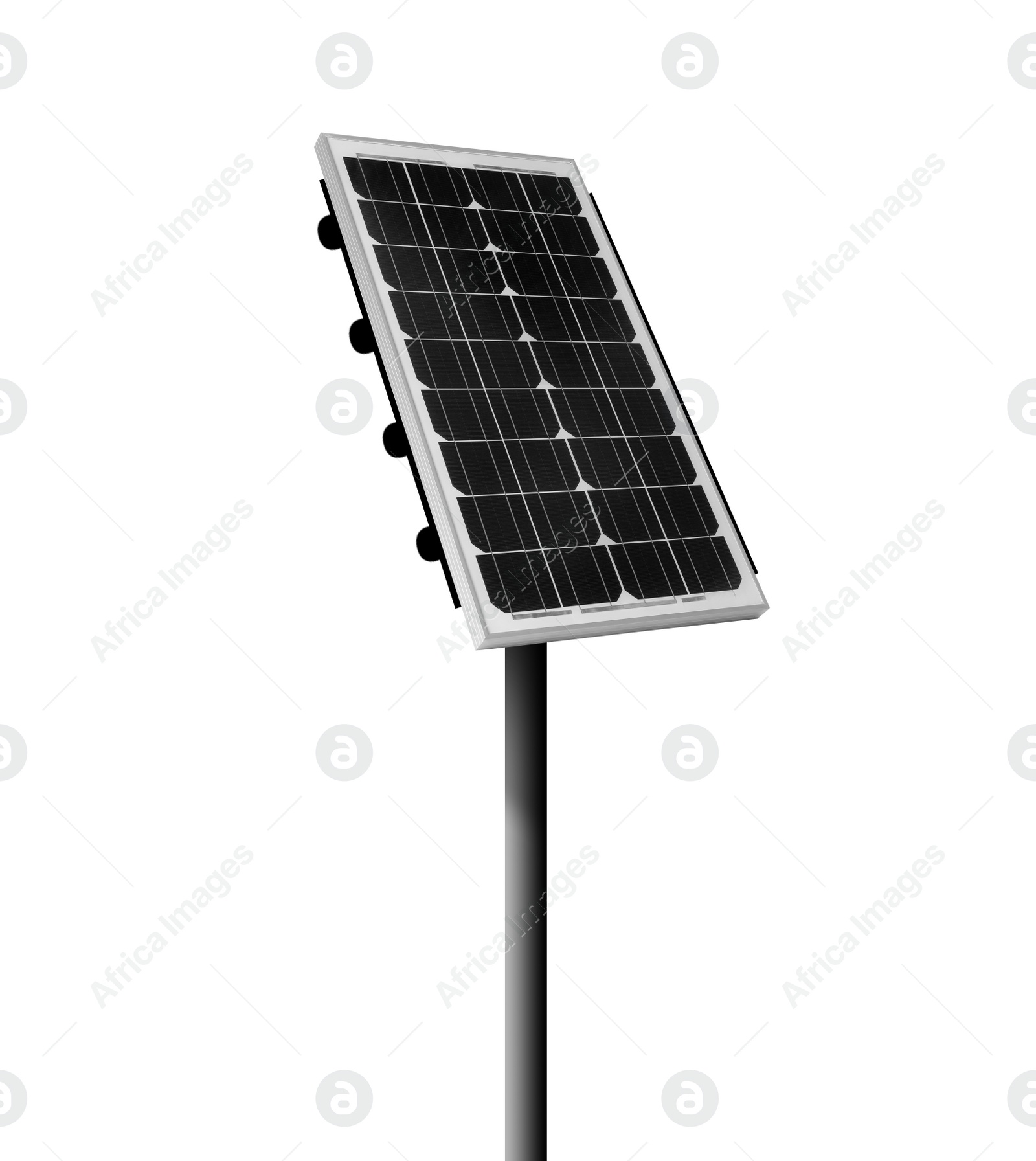 Image of Modern solar panel isolated on white. Alternative energy source