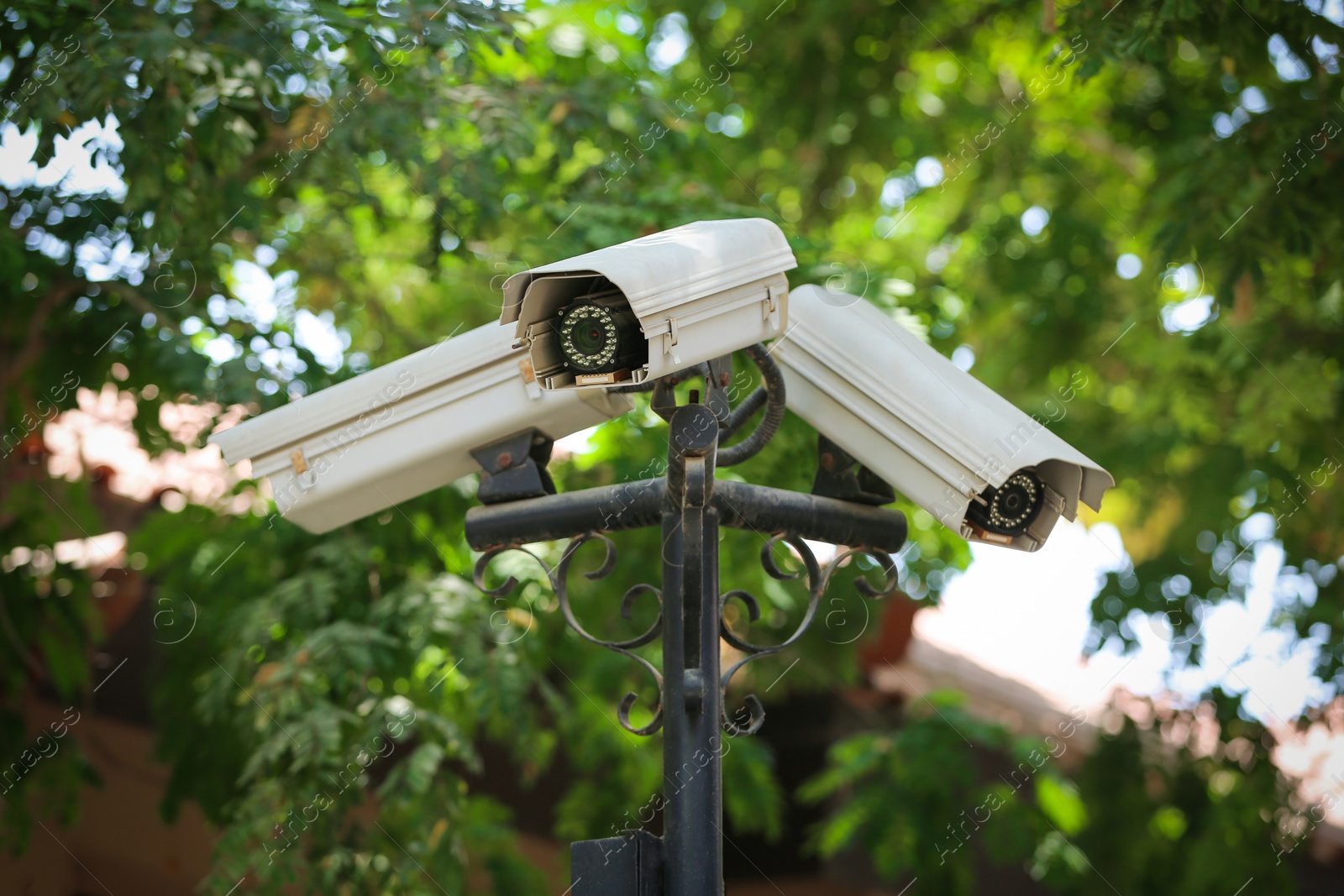 Photo of Modern CCTV cameras, outdoors