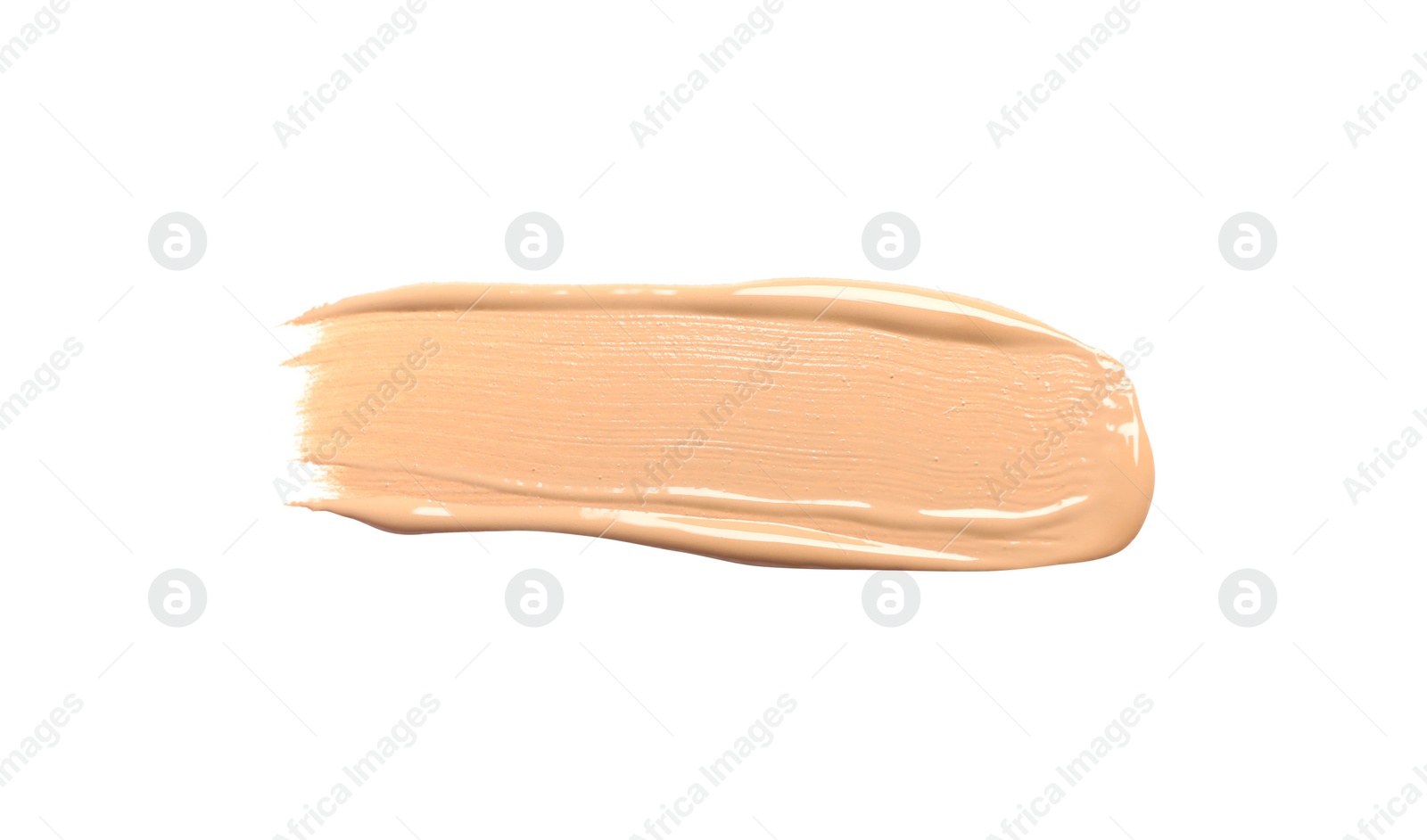 Photo of Smear of skin foundation isolated on white, top view