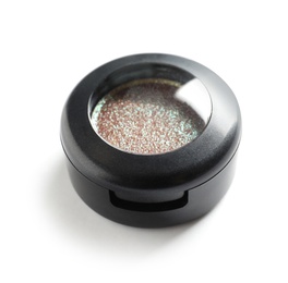 Photo of Eye shadow on white background. Decorative cosmetics