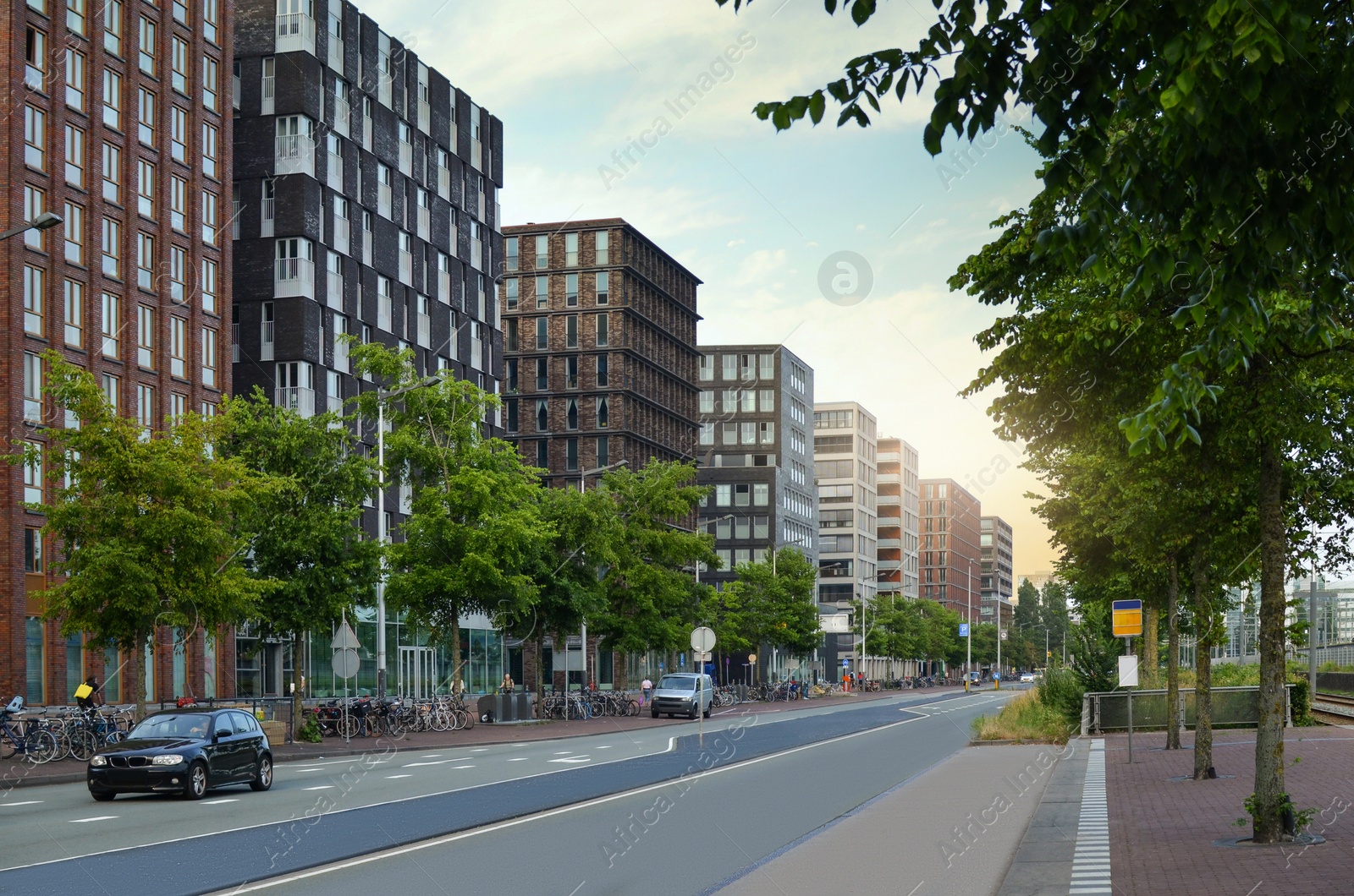 Photo of Beautiful view of modern buildings in city on sunny day