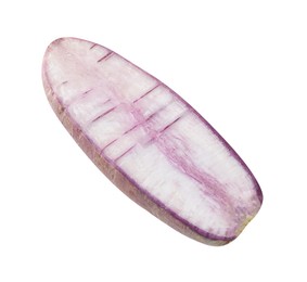 Piece of purple daikon radish isolated on white