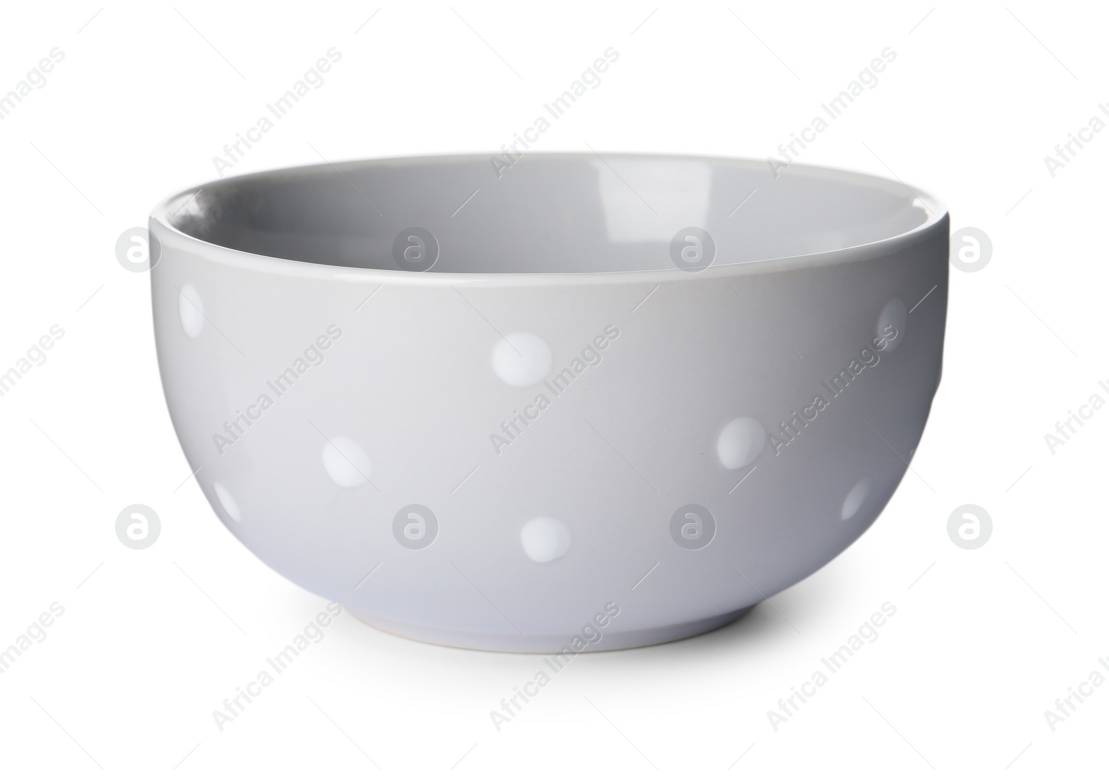 Photo of One beautiful ceramic bowl isolated on white