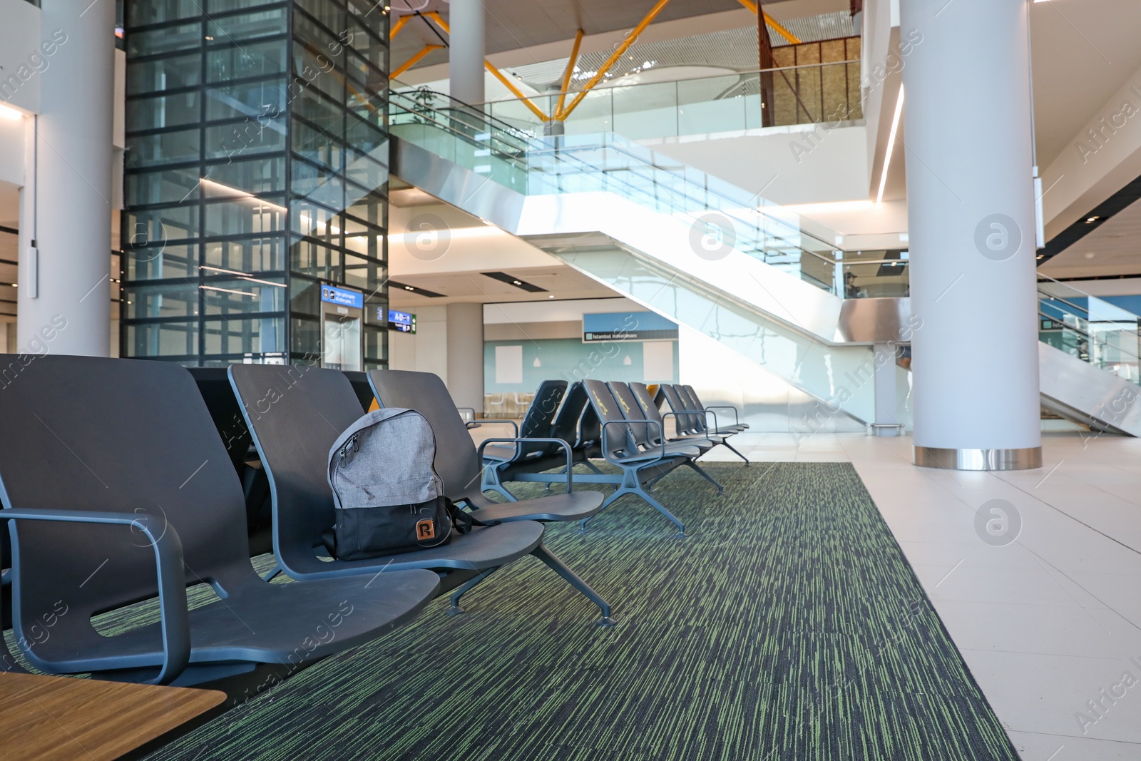 Photo of ISTANBUL, TURKEY - AUGUST 13, 2019: Waiting area in new airport terminal