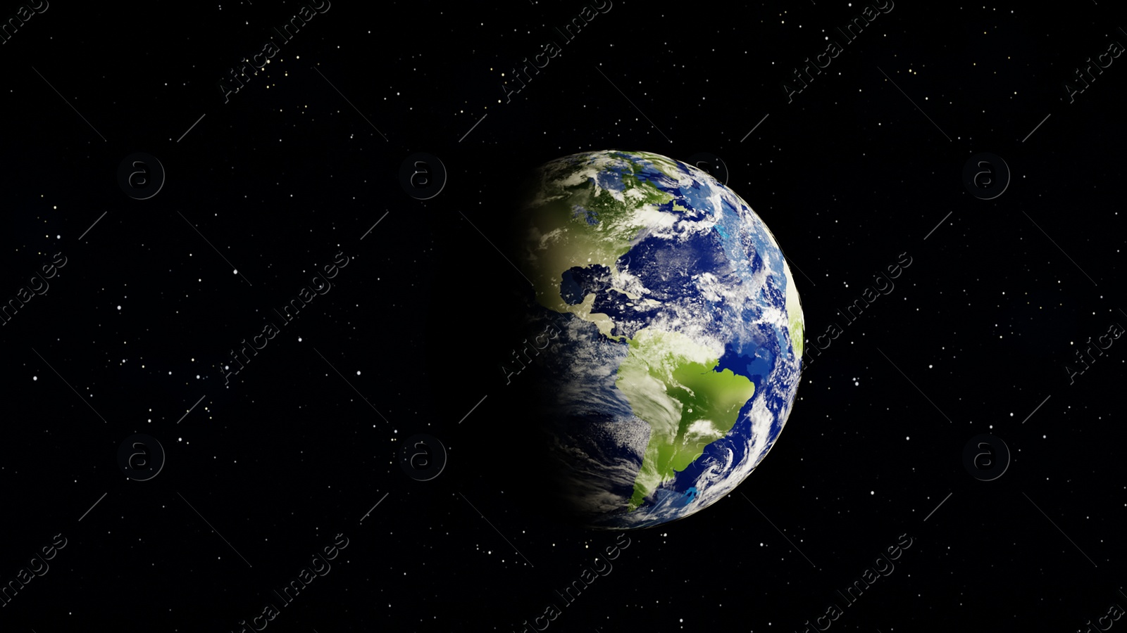 Illustration of View of Earth in open space, illustration