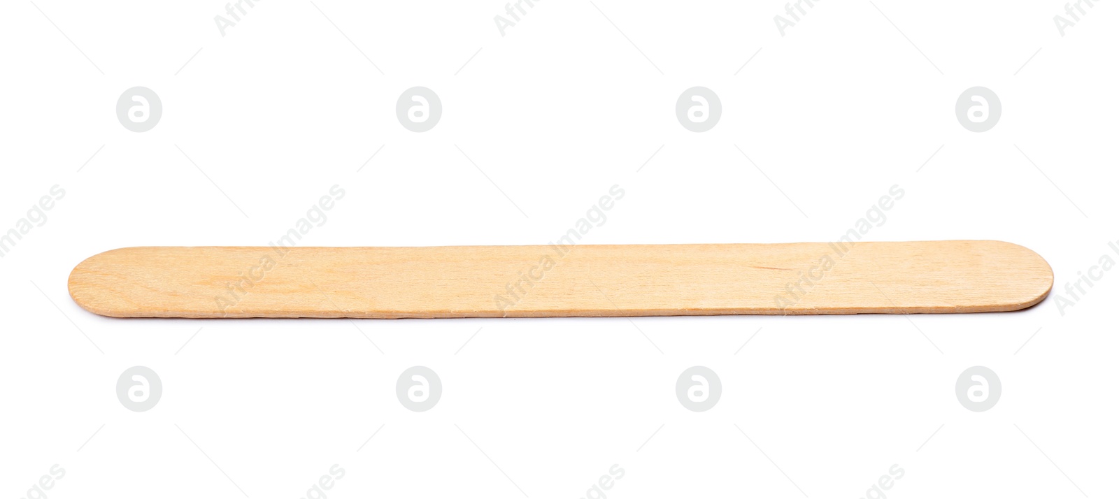 Photo of Tongue depressor on white background. Medical tool