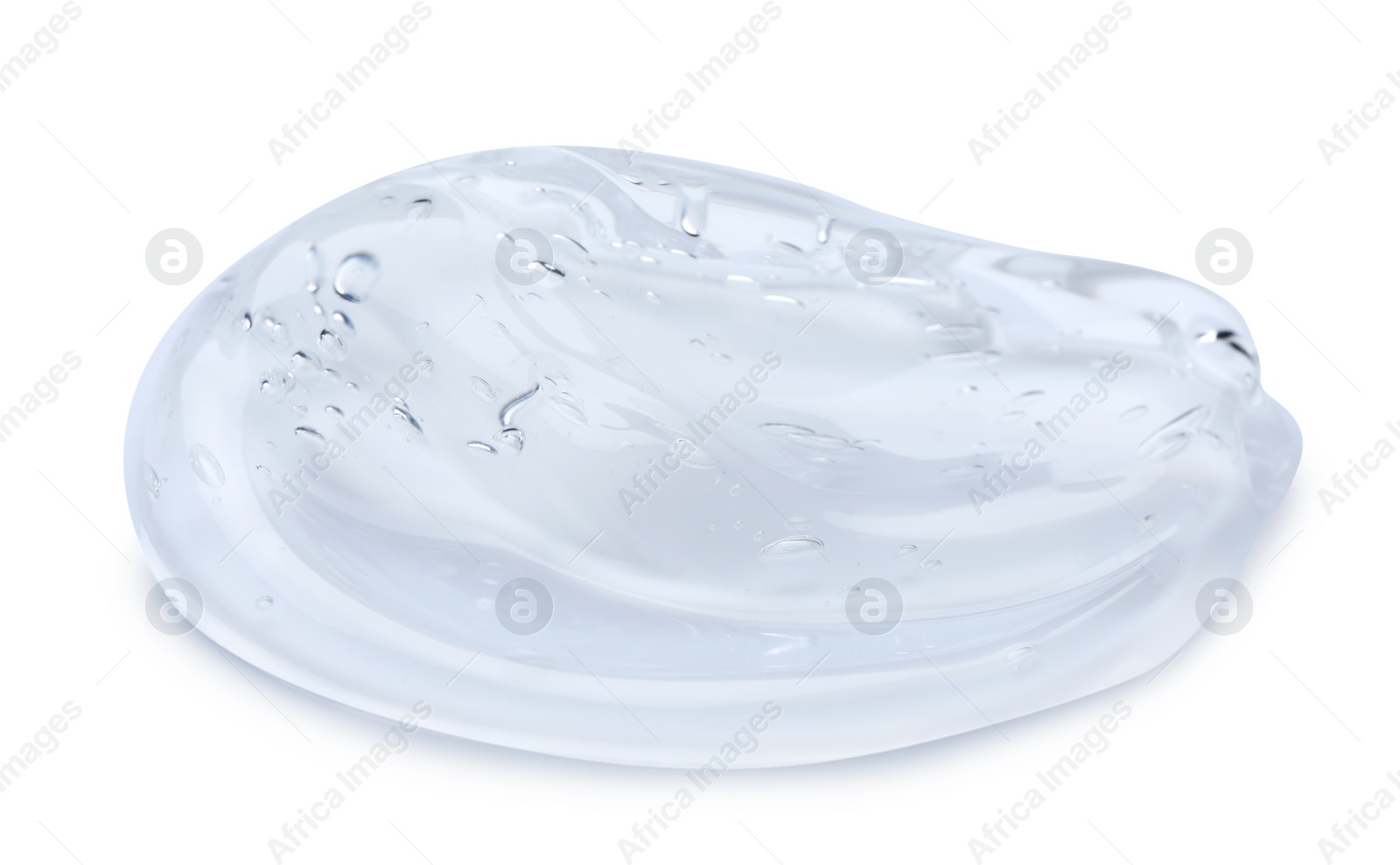 Photo of Sample of transparent cosmetic gel on light background