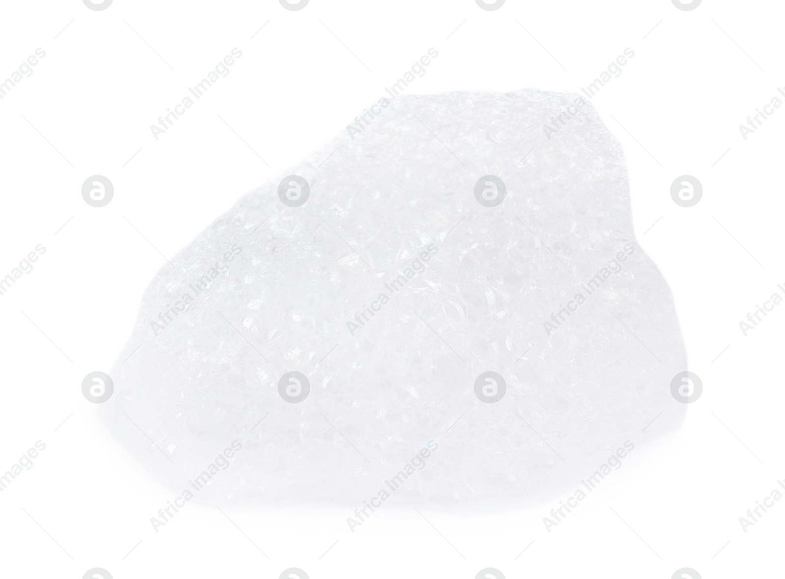 Photo of Drop of fluffy bath foam isolated on white