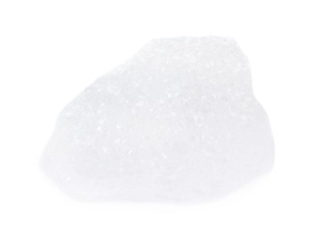 Drop of fluffy bath foam isolated on white