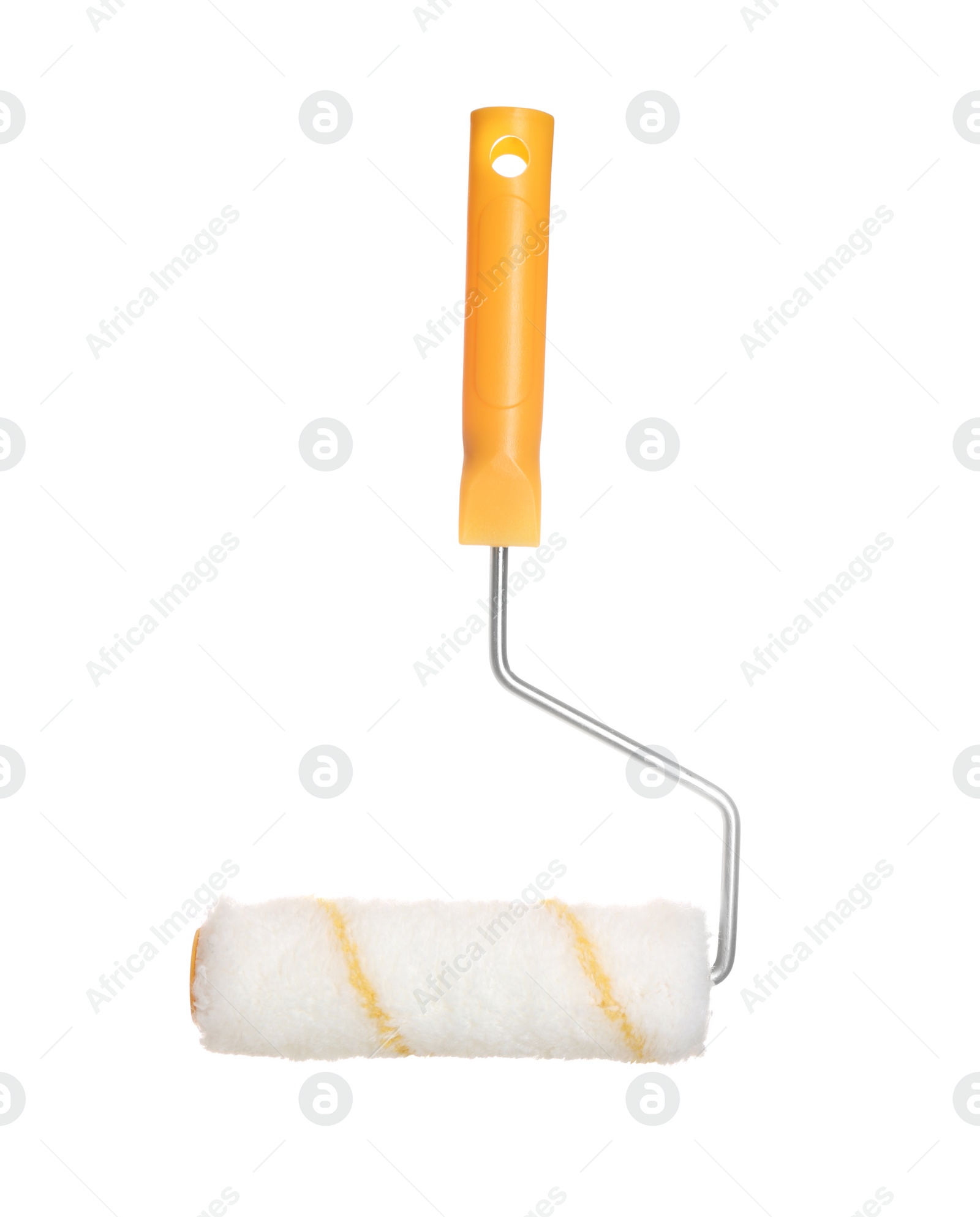 Photo of New paint roller brush isolated on white