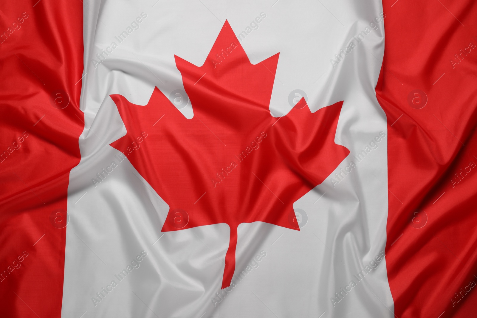 Photo of Flag of Canada as background, top view