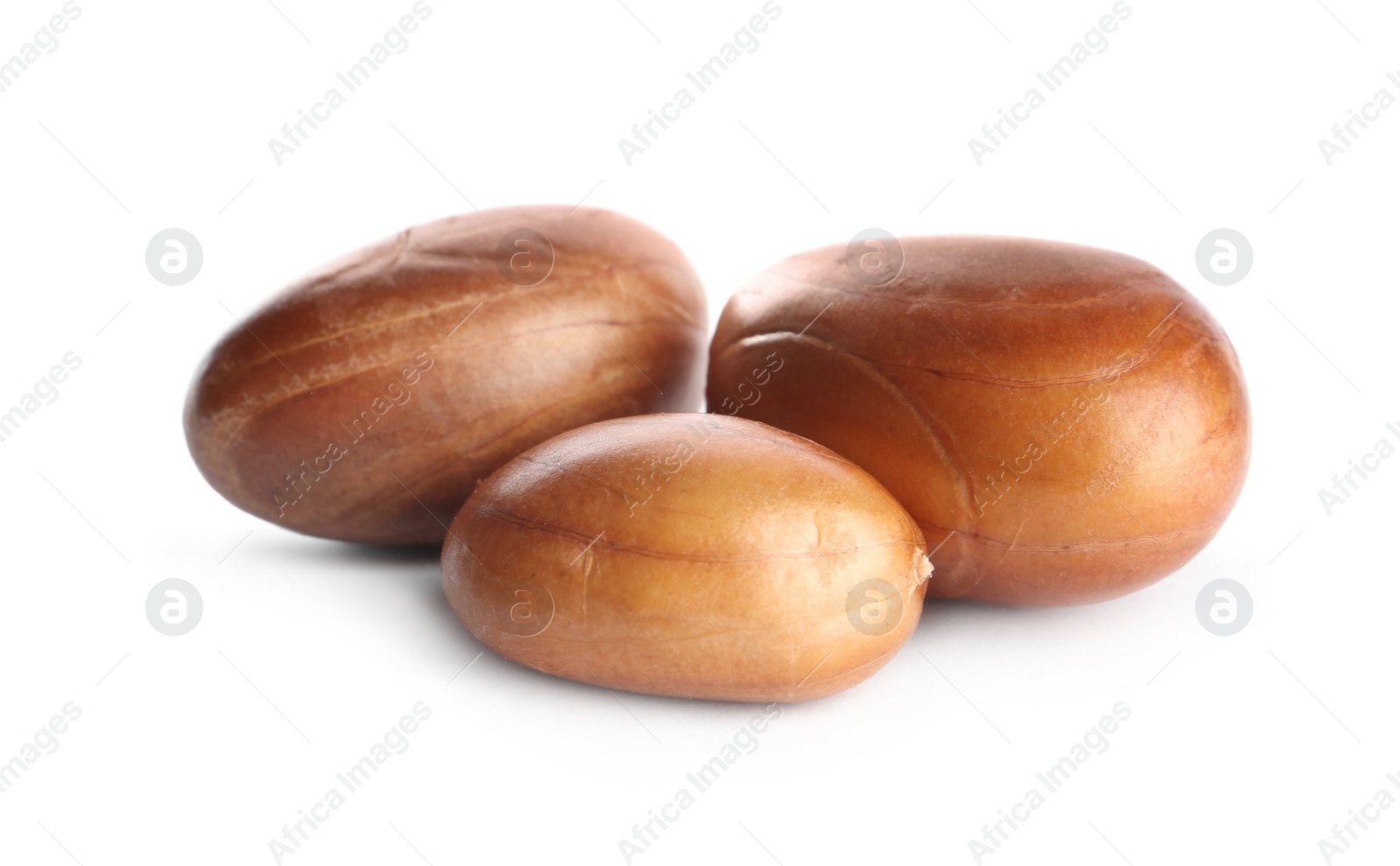 Photo of Fresh raw jackfruit seeds on white background