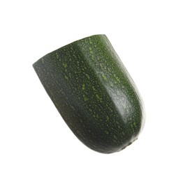 Piece of green ripe zucchini isolated on white