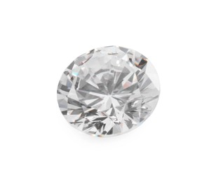 One beautiful shiny diamond isolated on white