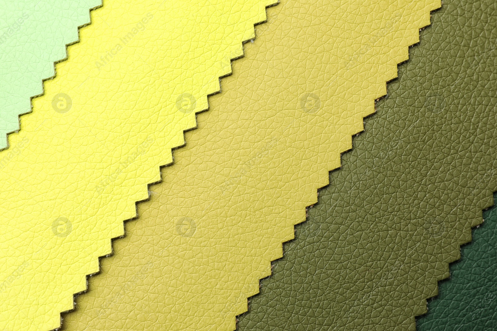 Photo of Leather samples of different colors for interior design as background