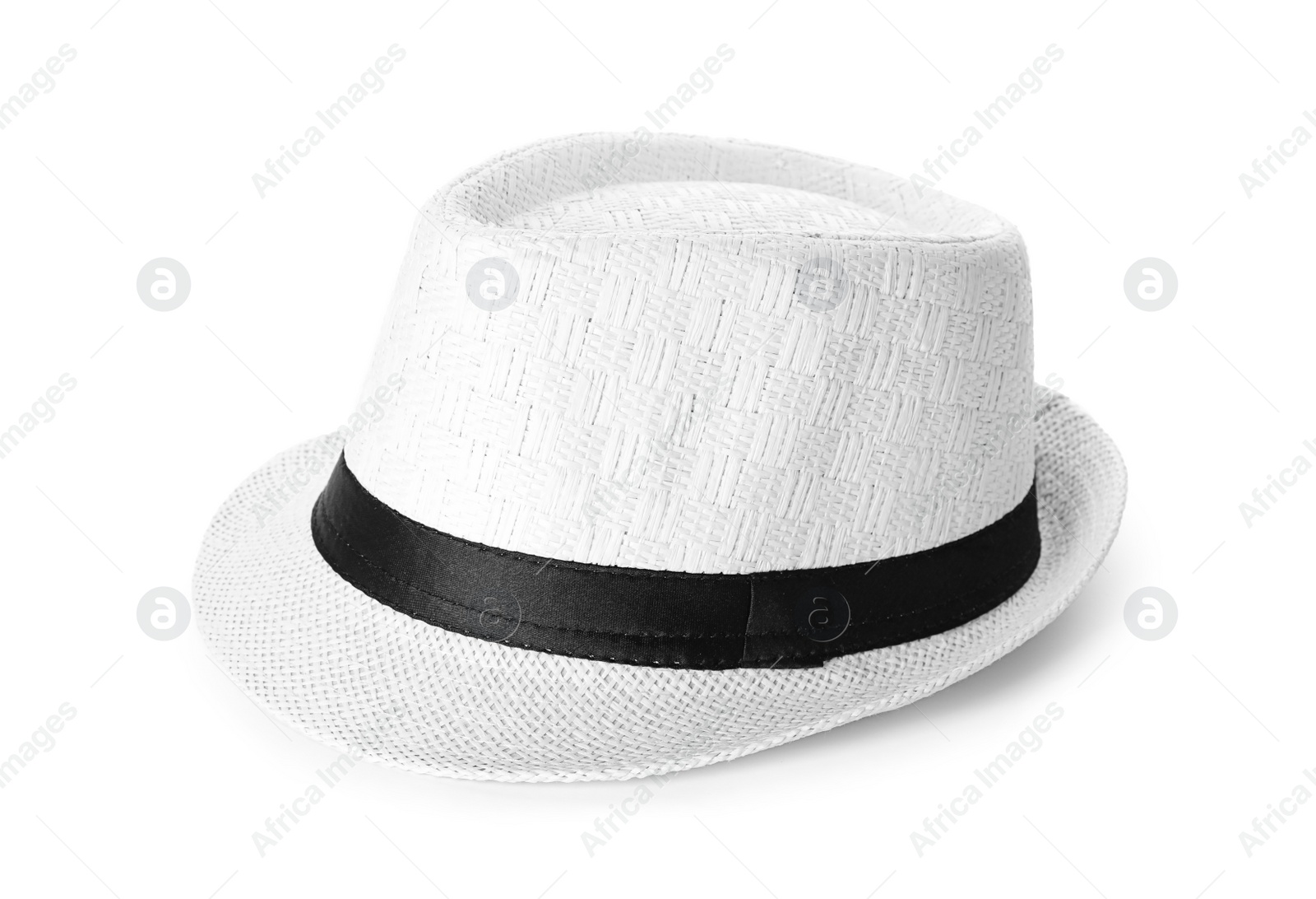 Photo of Summer hat on white background. Beach object