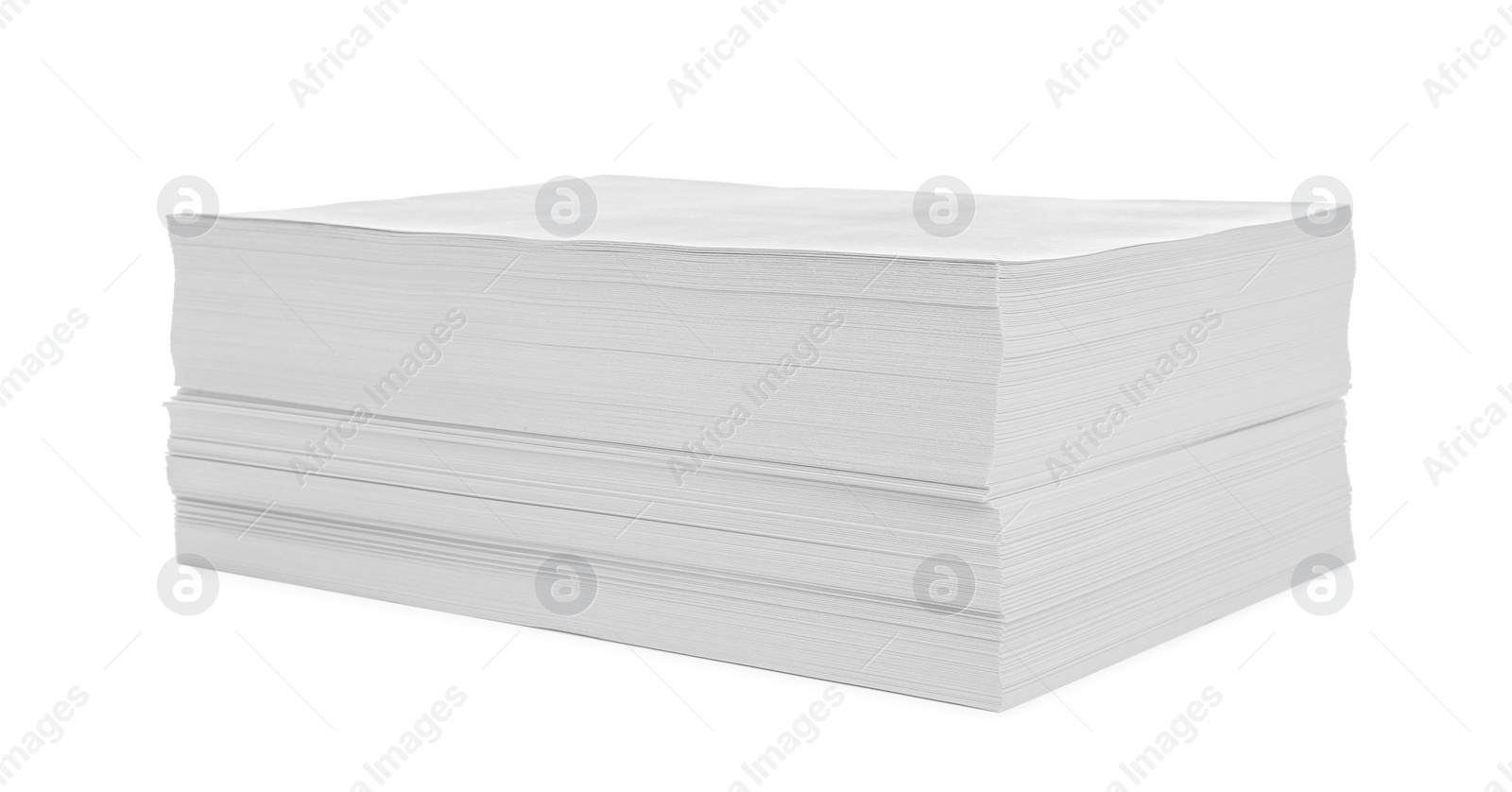 Photo of Stack of blank paper sheets isolated on white