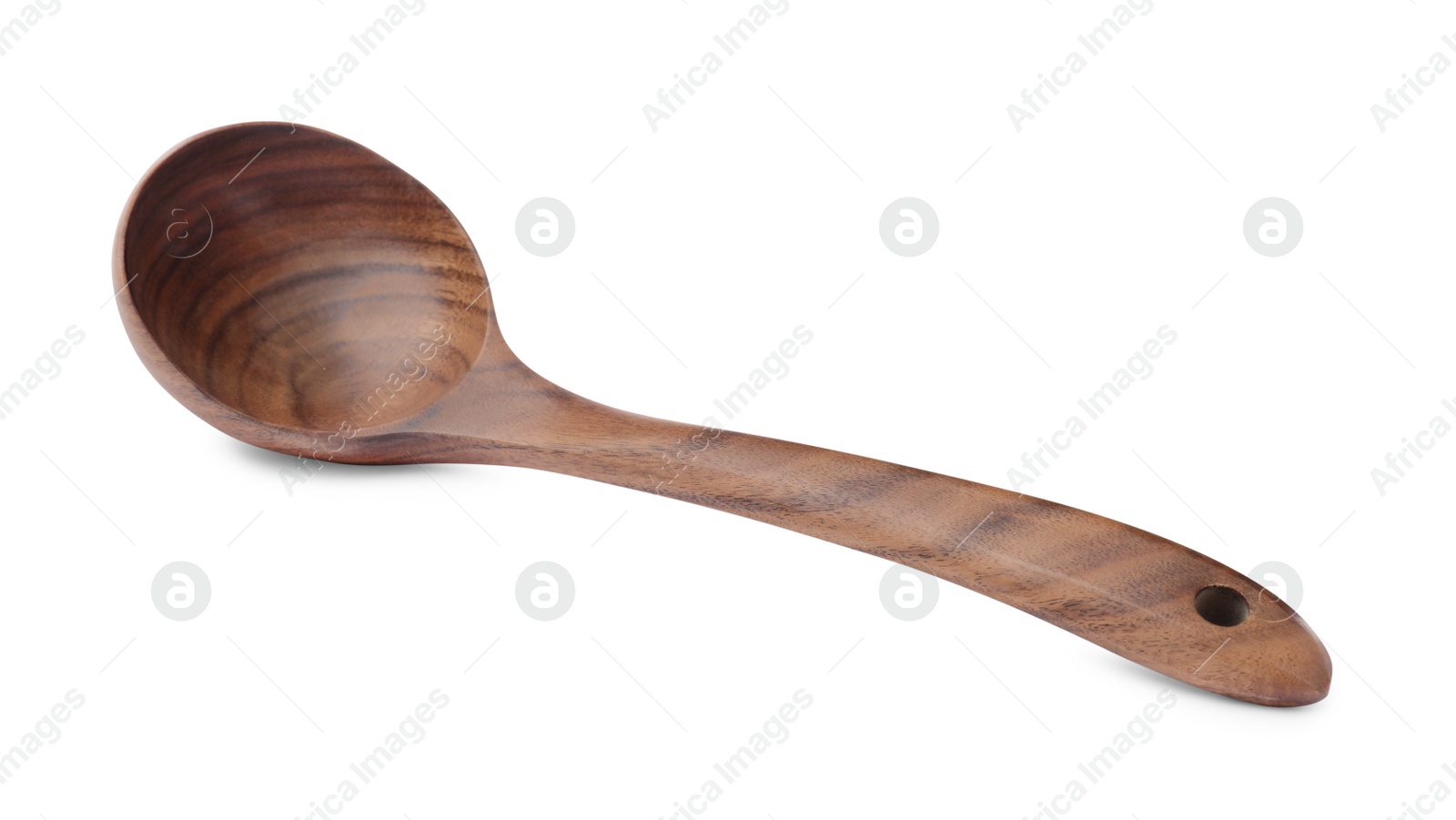 Photo of Wooden spoon isolated on white. Cooking utensil