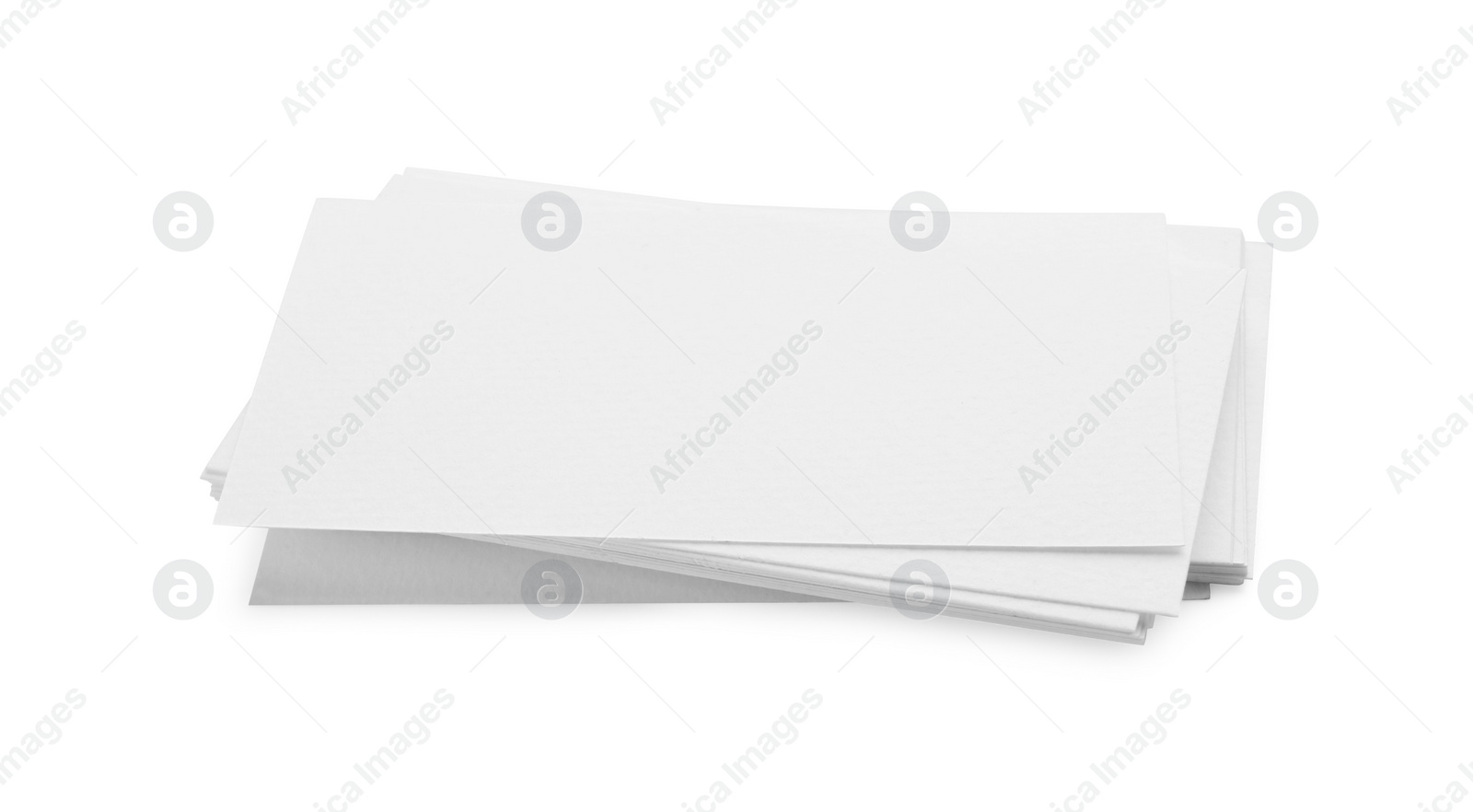 Photo of Blank business cards isolated on white. Mockup for design