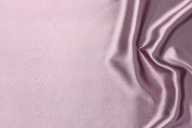 Photo of Texture of beautiful silk fabric as background, closeup