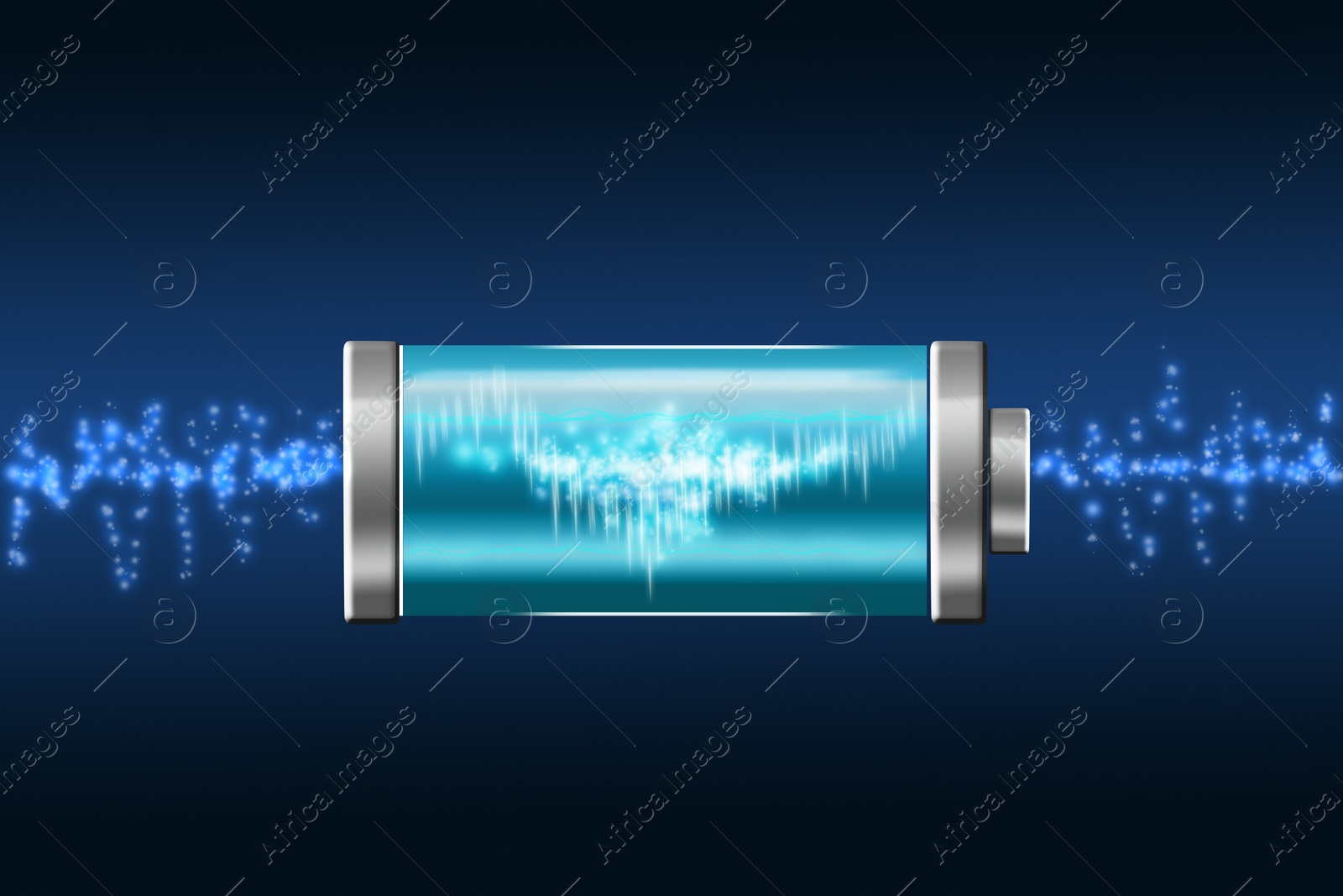 Illustration of Battery charging icon on color background. Illustration