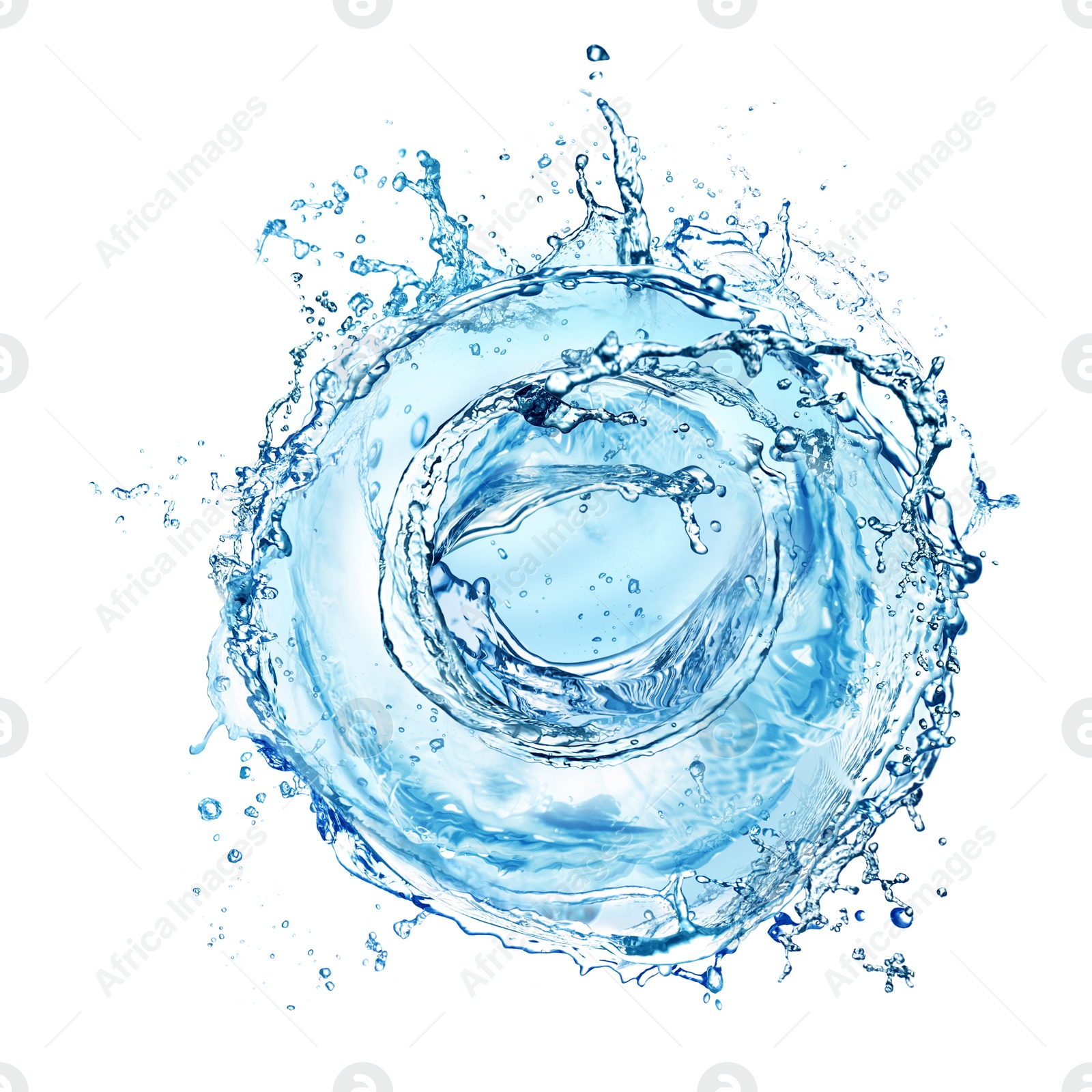 Image of Abstract splash of water isolated on white