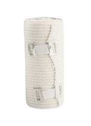 Photo of Medical bandage roll isolated on white. First aid item