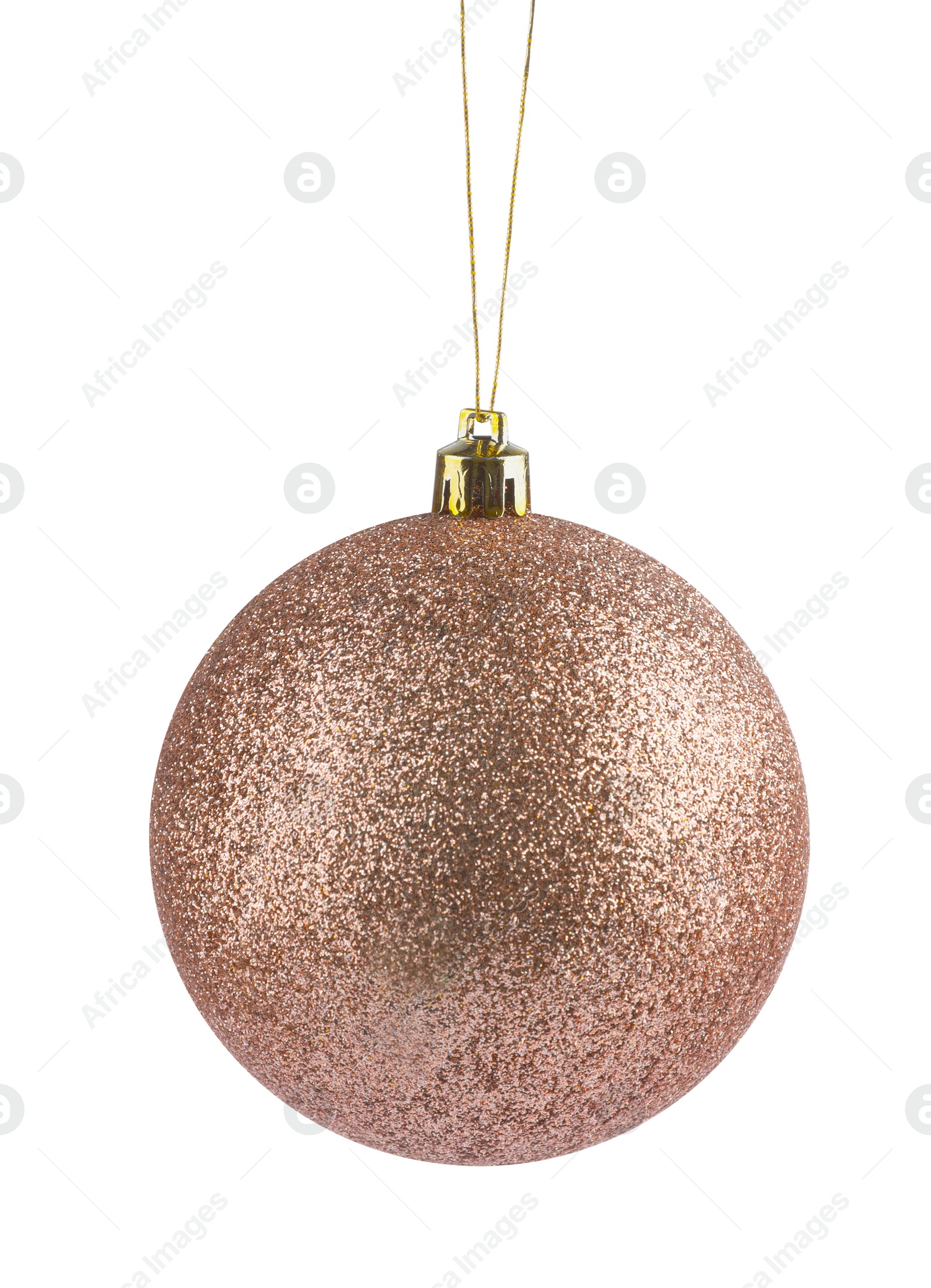 Photo of Beautiful glitter Christmas ball isolated on white