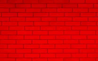 Texture of red color brick wall as background