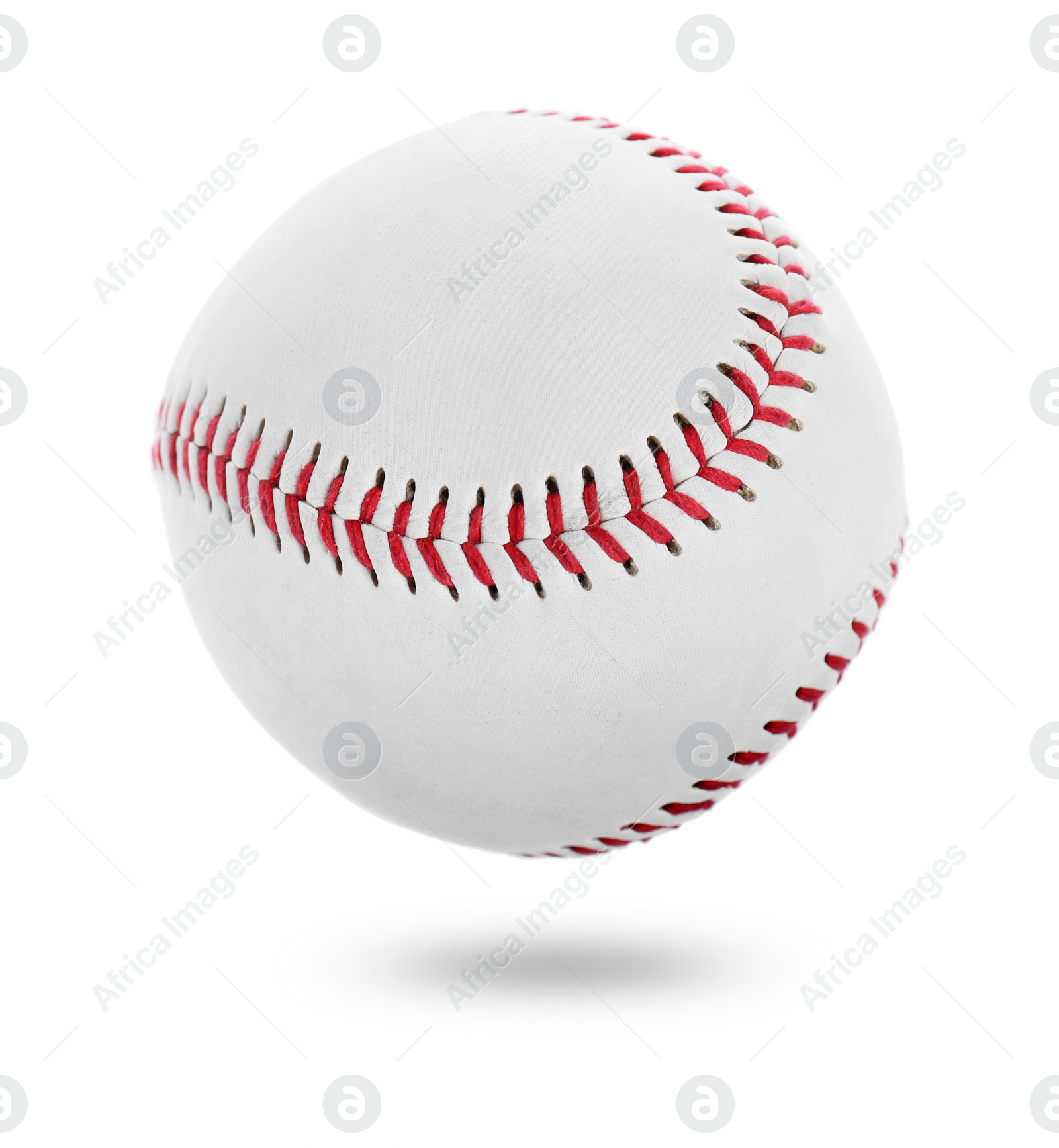 Image of One new baseball ball on white background