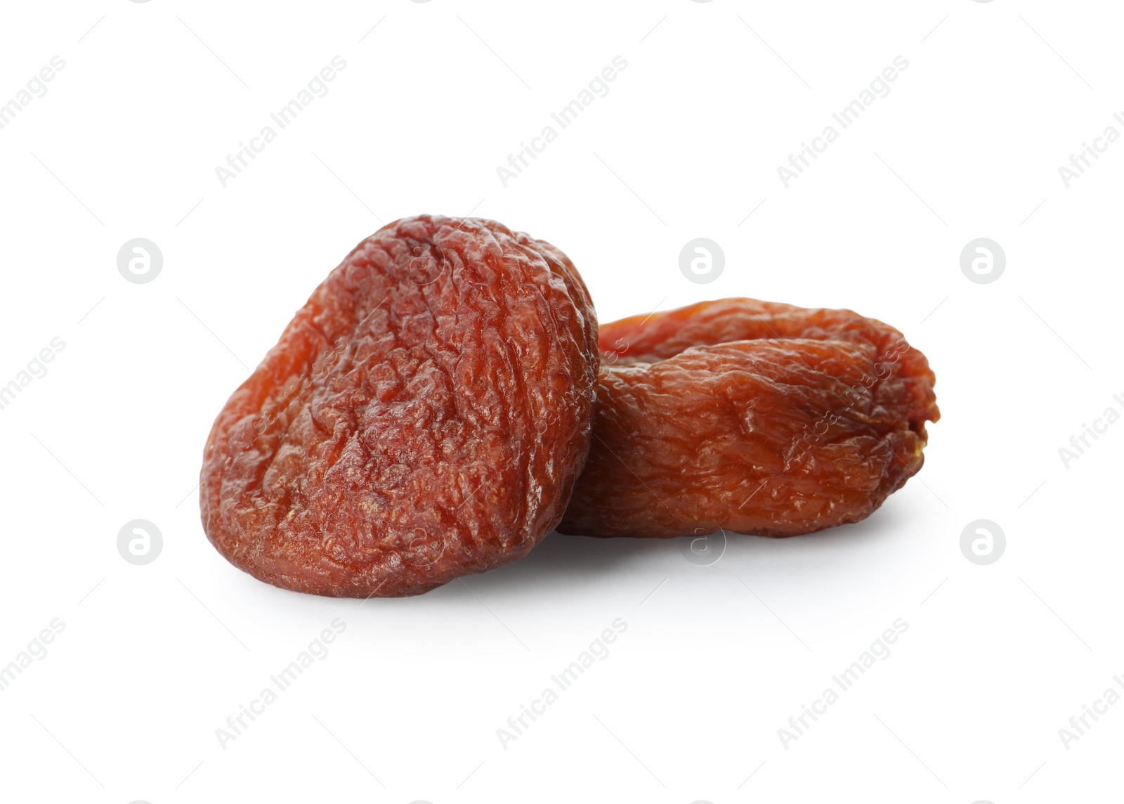 Photo of Tasty dried apricots isolated on white. Healthy snack