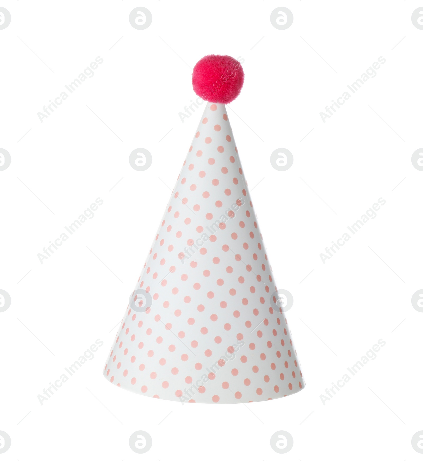 Photo of One beautiful party hat isolated on white