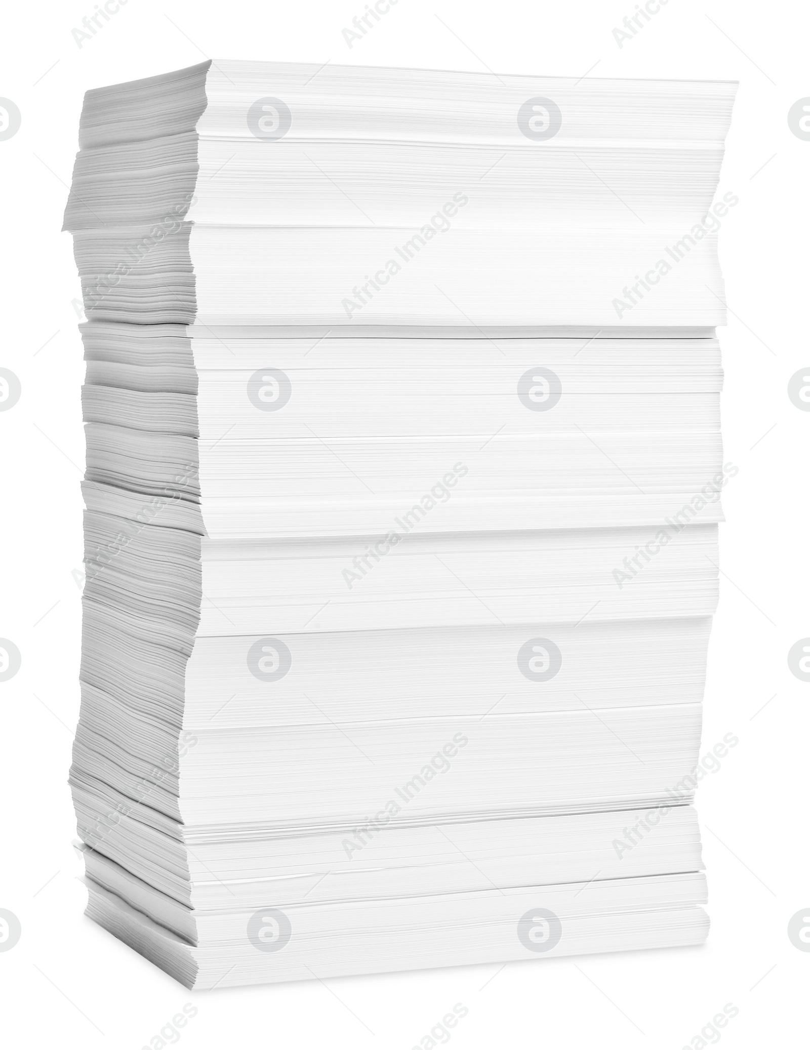 Photo of Stack of paper sheets on white background