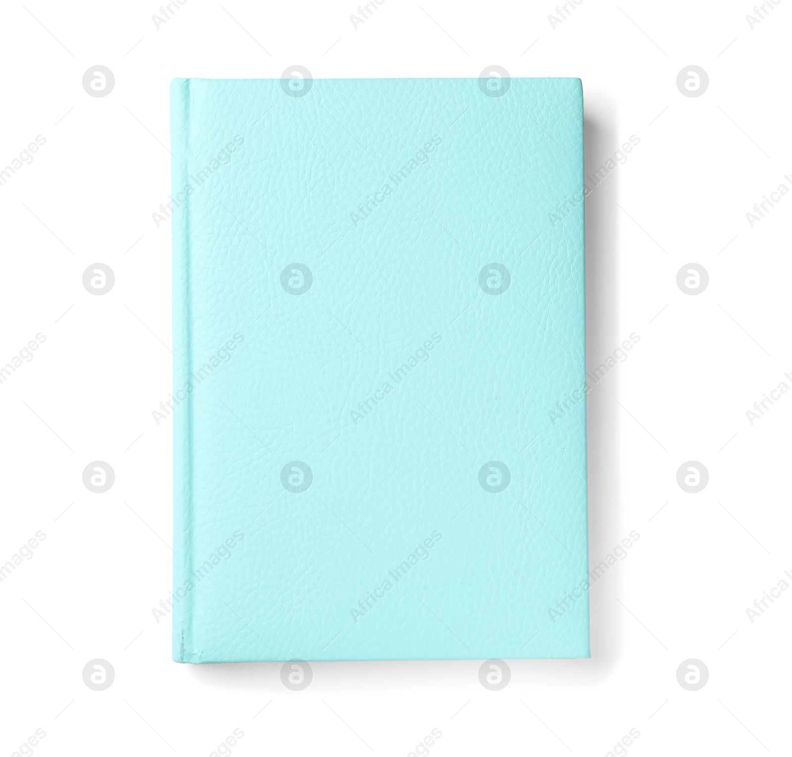 Photo of Colorful notebook on white background. School stationery