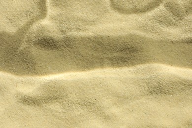 Photo of Sand under water as background, top view