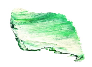 Photo of Paint stroke drawn with brush on white background