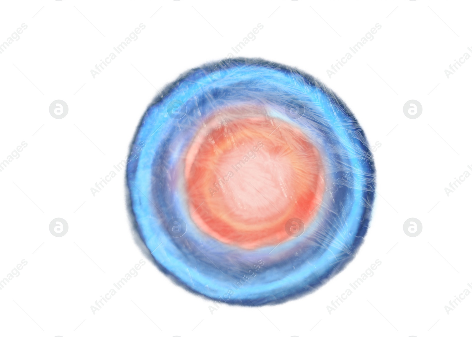 Illustration of Cryopreservation of genetic material. Ovum in ice on white background