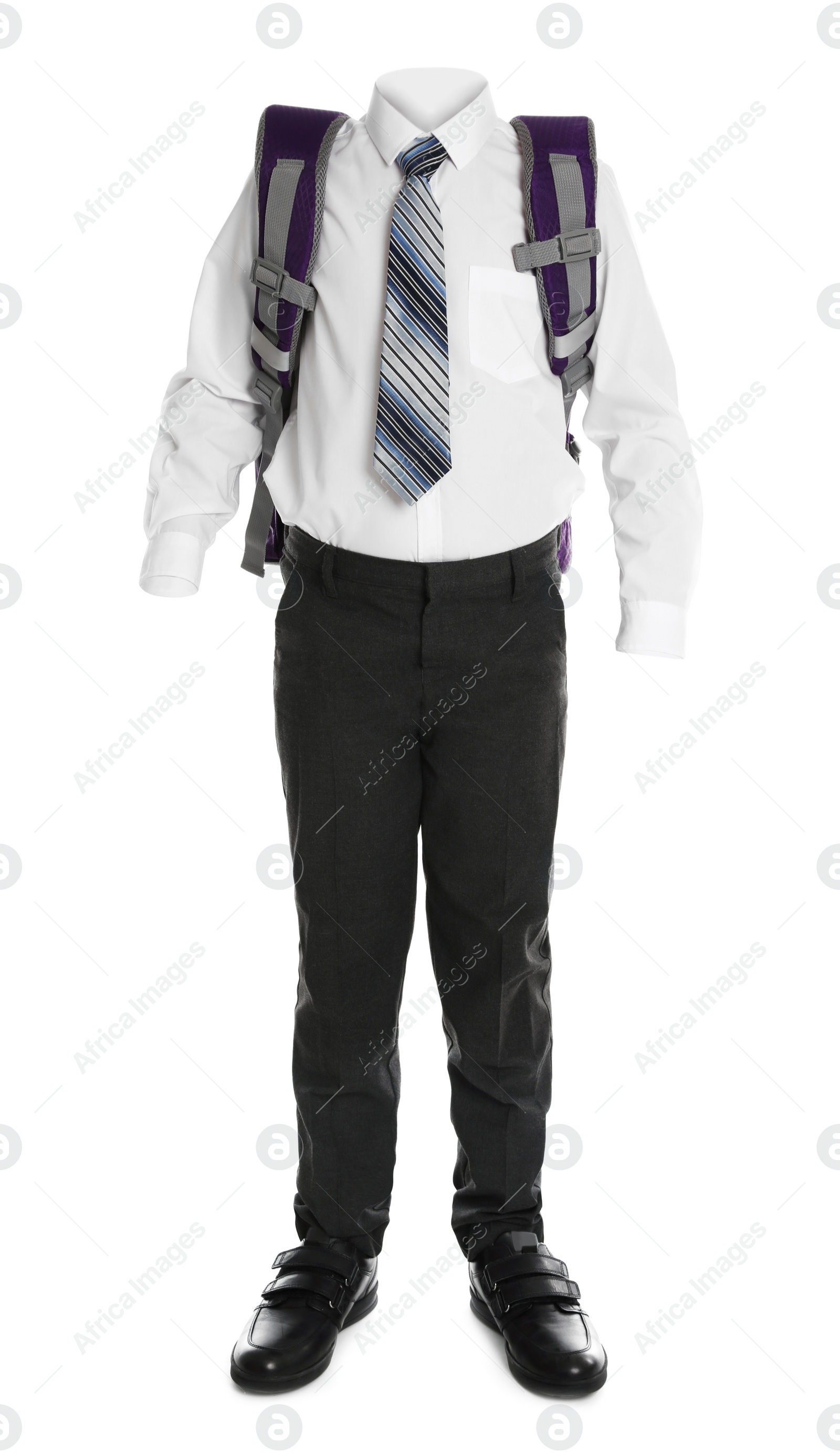 Image of School uniform for boy on white background
