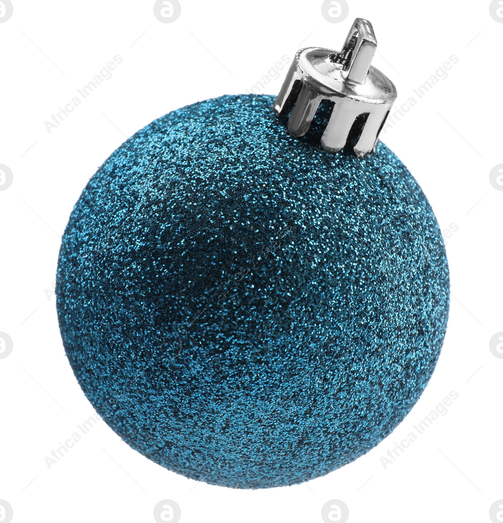 Photo of Beautiful blue Christmas ball isolated on white