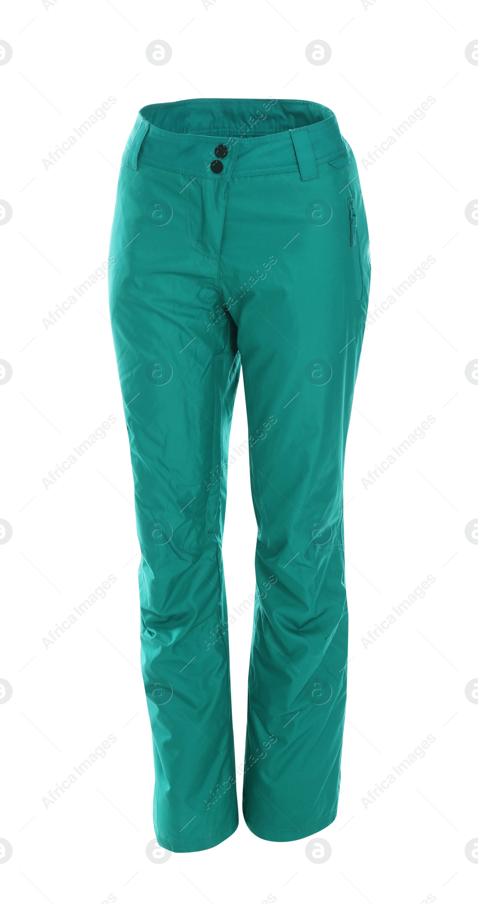 Photo of Ski pants isolated on white. Winter sport clothes