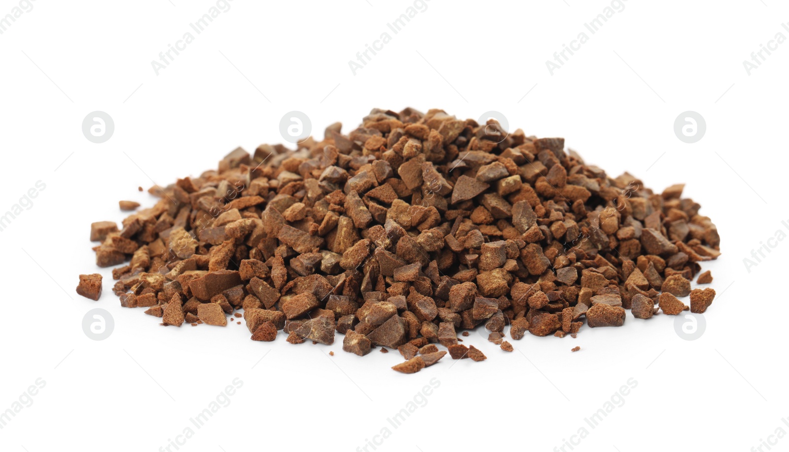 Photo of Pile of chicory granules isolated on white