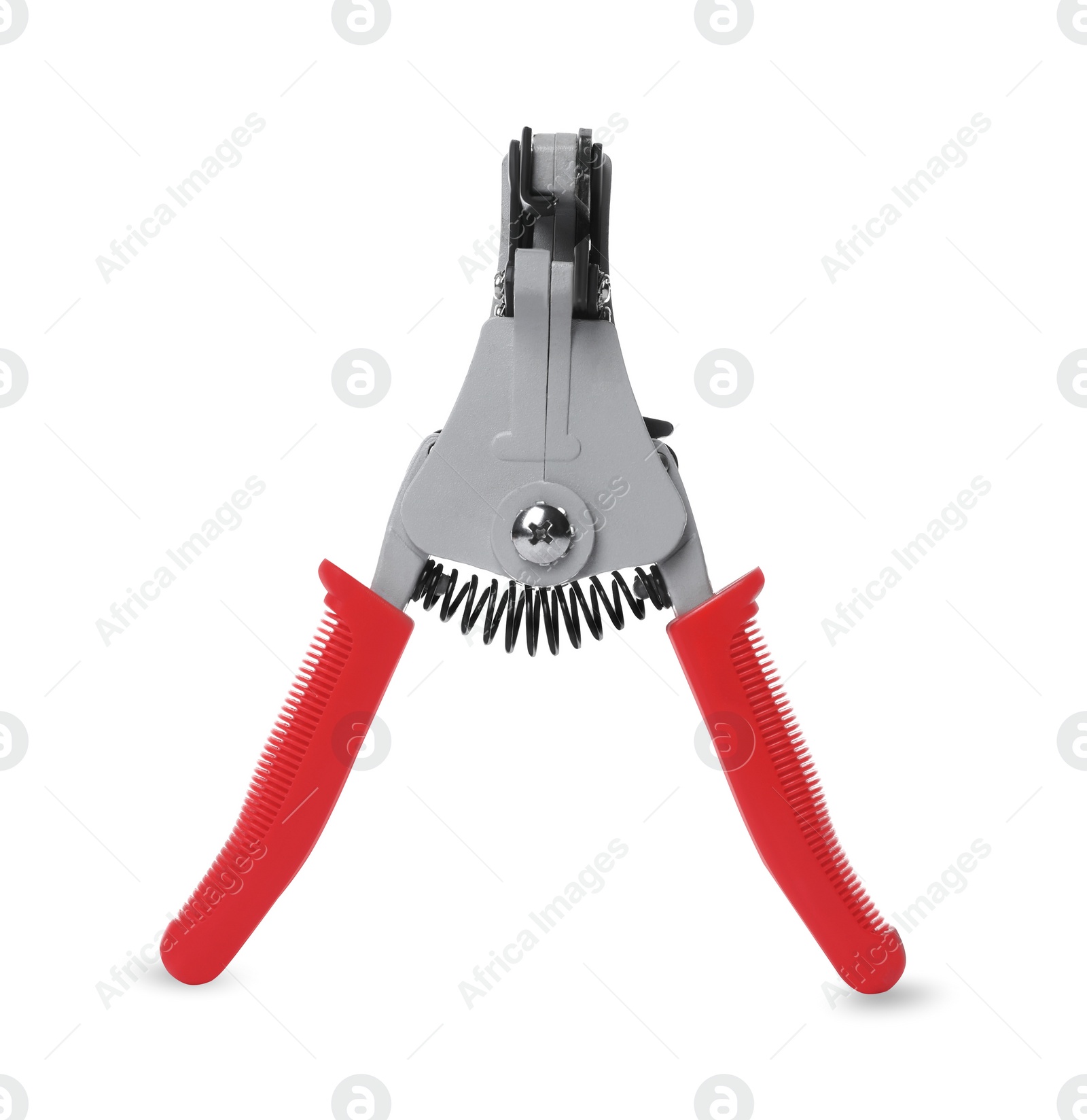 Photo of Cutters isolated on white. Wire stripping tool