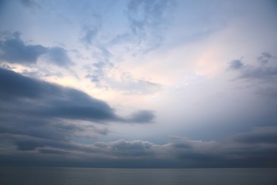 Picturesque view of beautiful sea and cloudy sky
