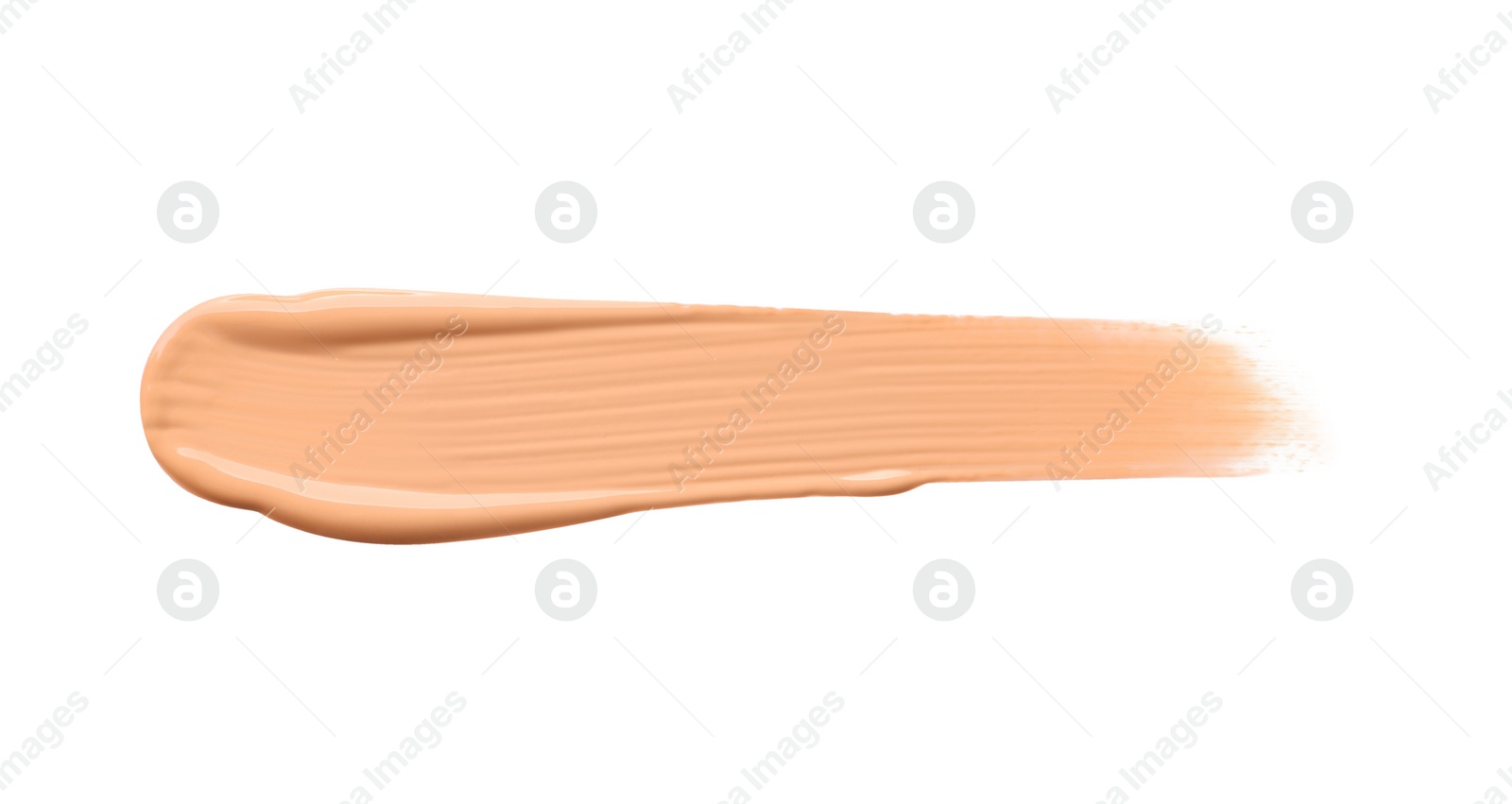 Photo of Sample of liquid skin foundation on white background, top view