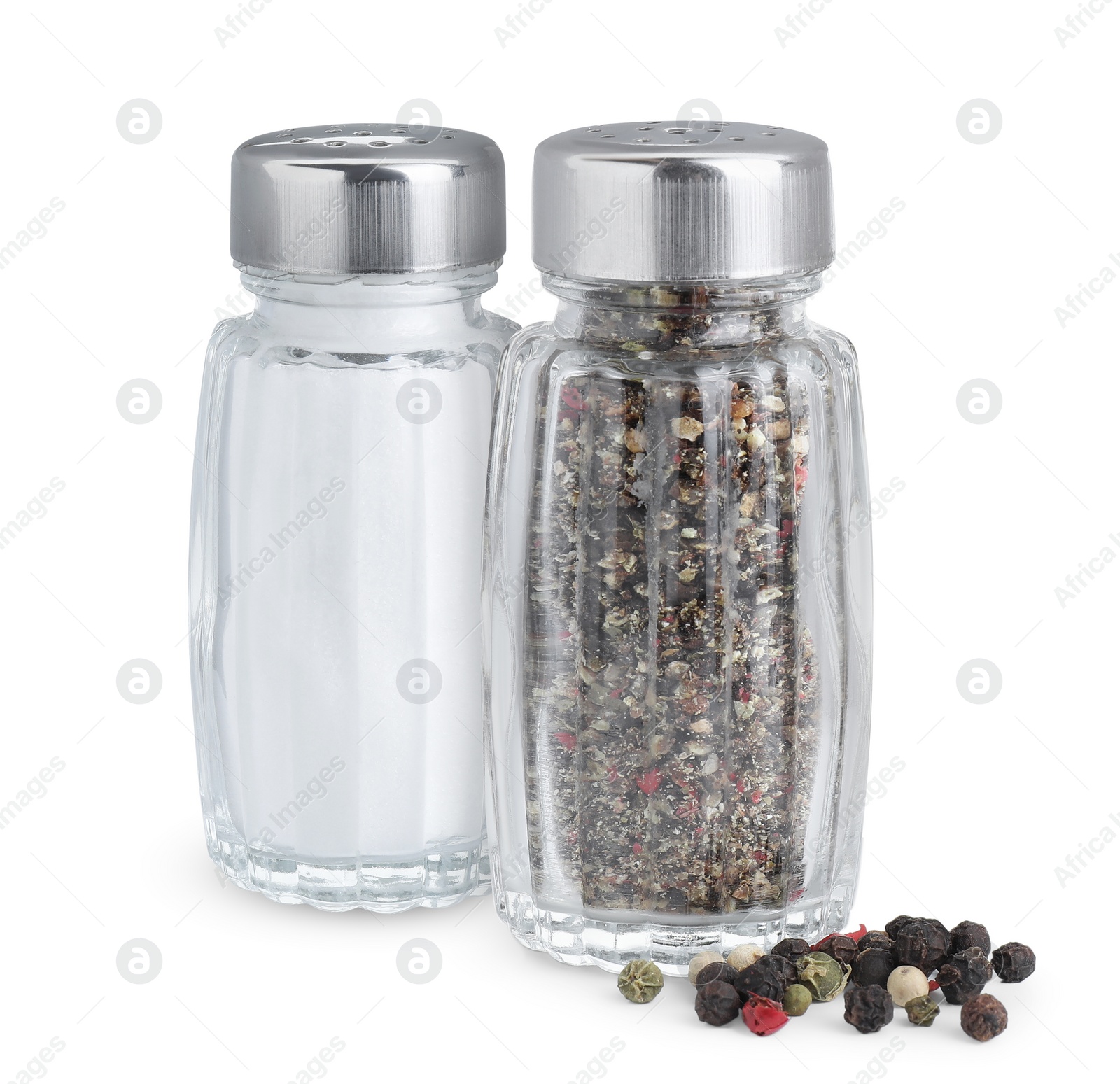 Image of Salt and pepper shakers isolated on white