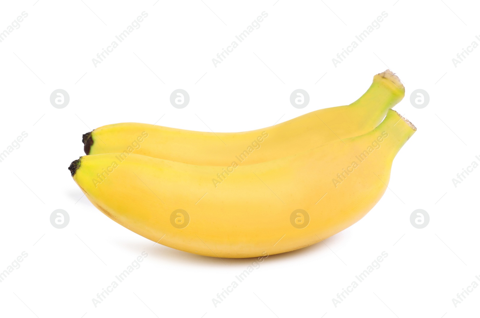 Photo of Sweet ripe baby bananas isolated on white